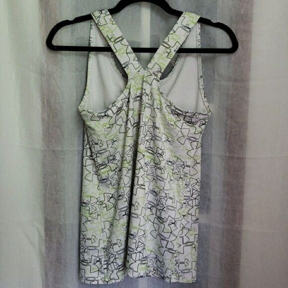 Under Armour Heat Wear Tank Top White Logo Racerback Active Size UNK See Pics - Picture 4 of 10